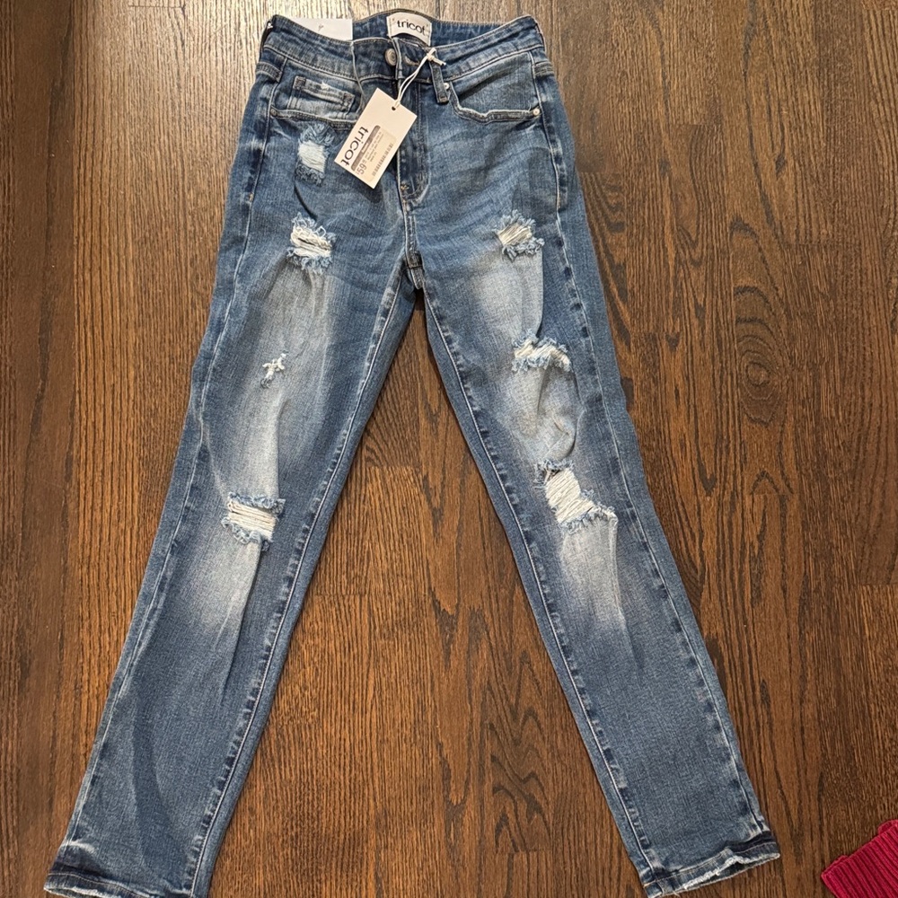 Indigo Classic Blue Ripped Skinny Jeans